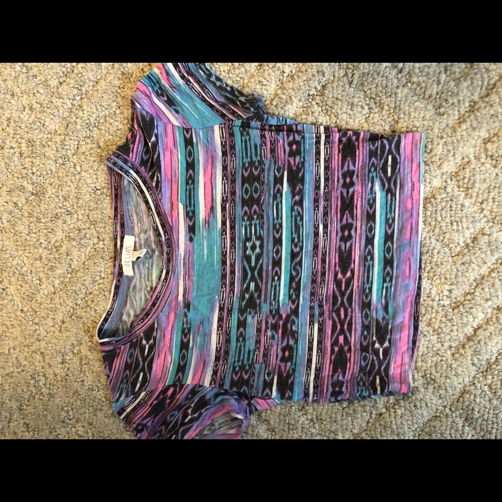 Aztec print crop top